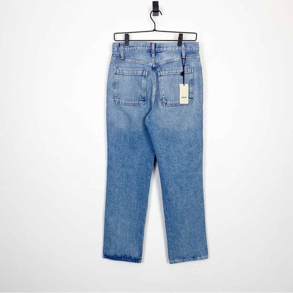 Agolde Cooper Trouser Jeans Straight Leg Denim in Command Blue - Picture 8 of 11